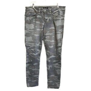 Seven 7 Skinny Green Gray Camo Jeans Womens Sz 14 Curvy Stretch Cotton Spandex